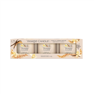 Bild von VANILLA CRÈME BRULEE SIGNATURE 3 PACK FILLED VOTIVE