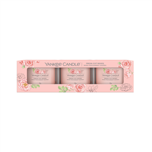 Bild von FRESH CUT ROSES SIGNATURE 3 PACK FILLED VOTIVE