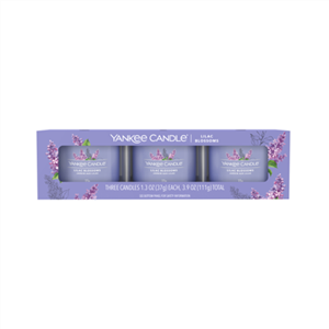 Picture of LILAC BLOSSOMS SIGNATURE 3 PACK FILLED VOTIVE
