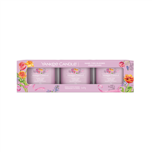 Picture of HAND TIED BLOOMS SIGNATURE 3 PACK FILLED VOTIVE